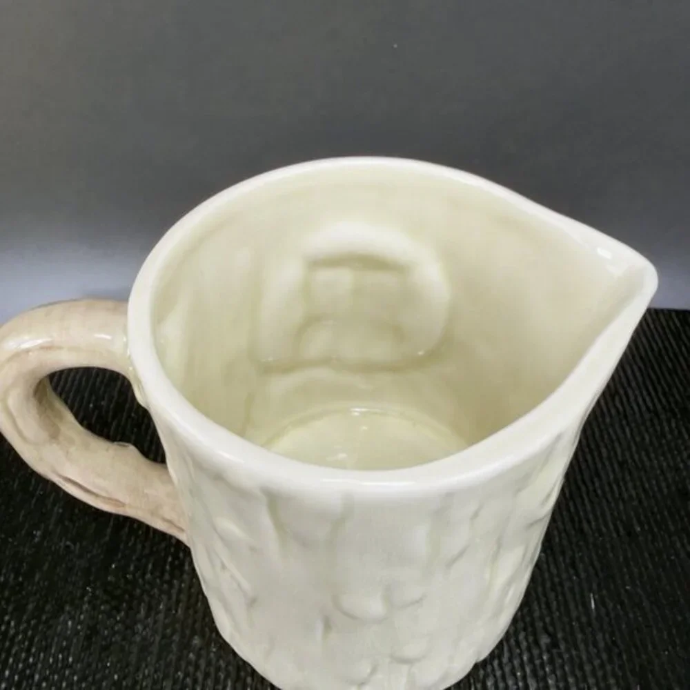 OTAGIRI Japan 3D OWL Perched in Tree Trunk Jug Small Pitcher Creamer Ceramic VTG